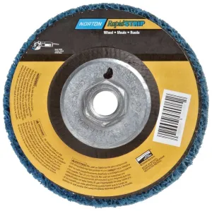 Norton 07660704015 6 Pack Rapid Strip Non-Woven Grinding Wheel, 4-1/2 Diameter, 5/8-11 Arbor Hub, Grit Coarse