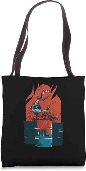 Oil Barrel Earth Environment Ecology Fossil Fuel Awareness Tote Bag