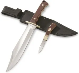 Old Timer Schrade Bowie w/Folder, Brown, 1200625