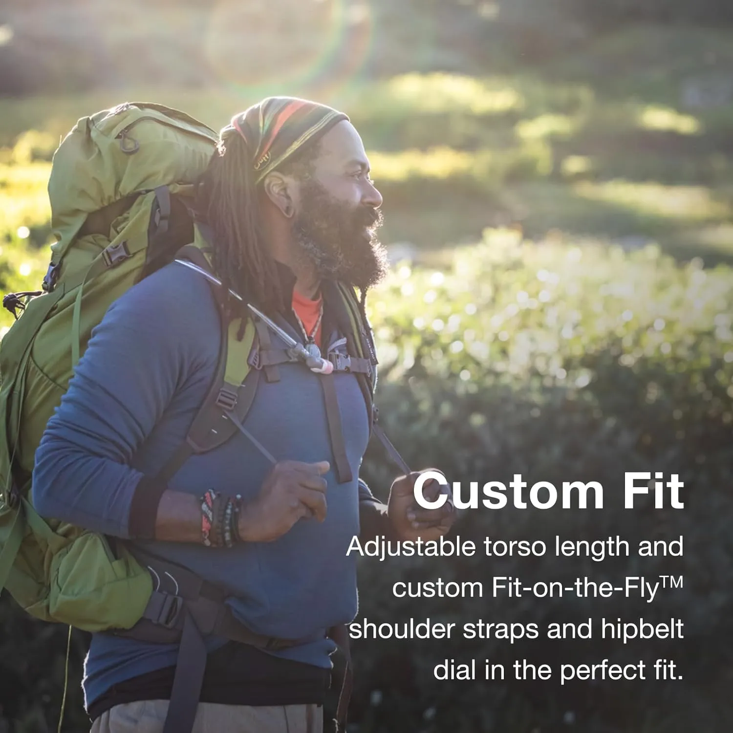 Osprey Aether 55L Men's Backpacking Backpack, Garlic Mustard Green, L/XL