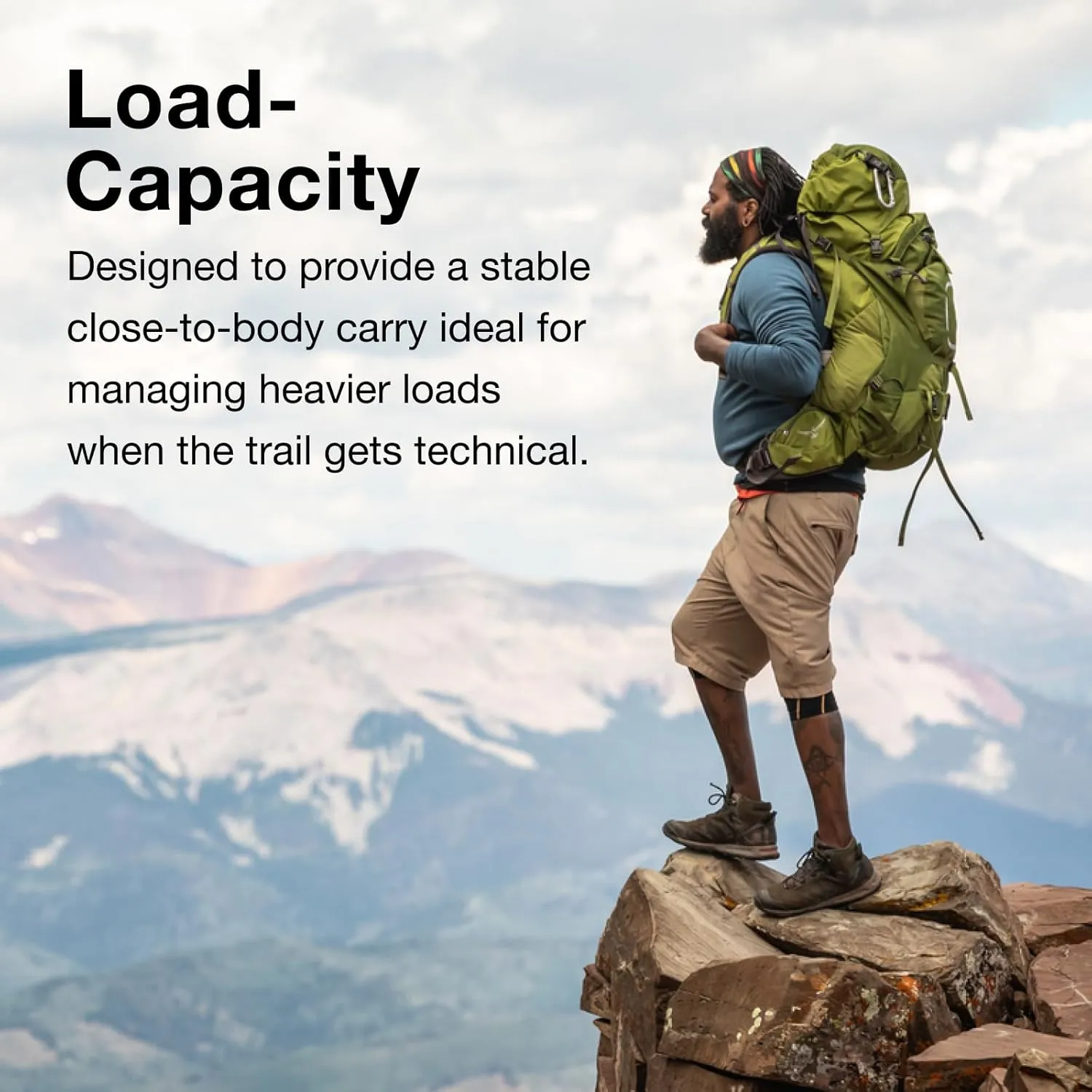 Osprey Aether 55L Men's Backpacking Backpack, Garlic Mustard Green, L/XL