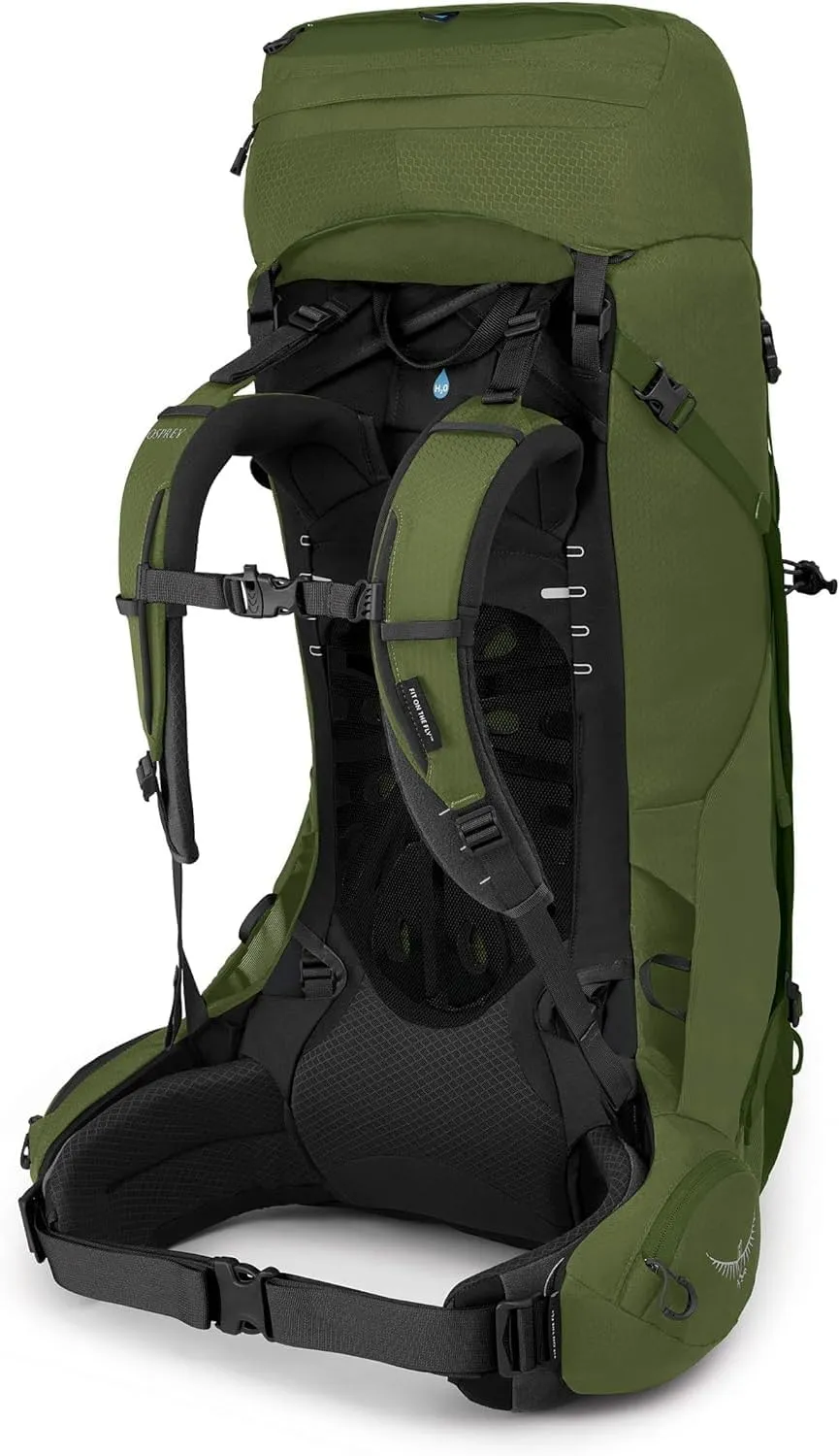 Osprey Aether 55L Men's Backpacking Backpack, Garlic Mustard Green, L/XL