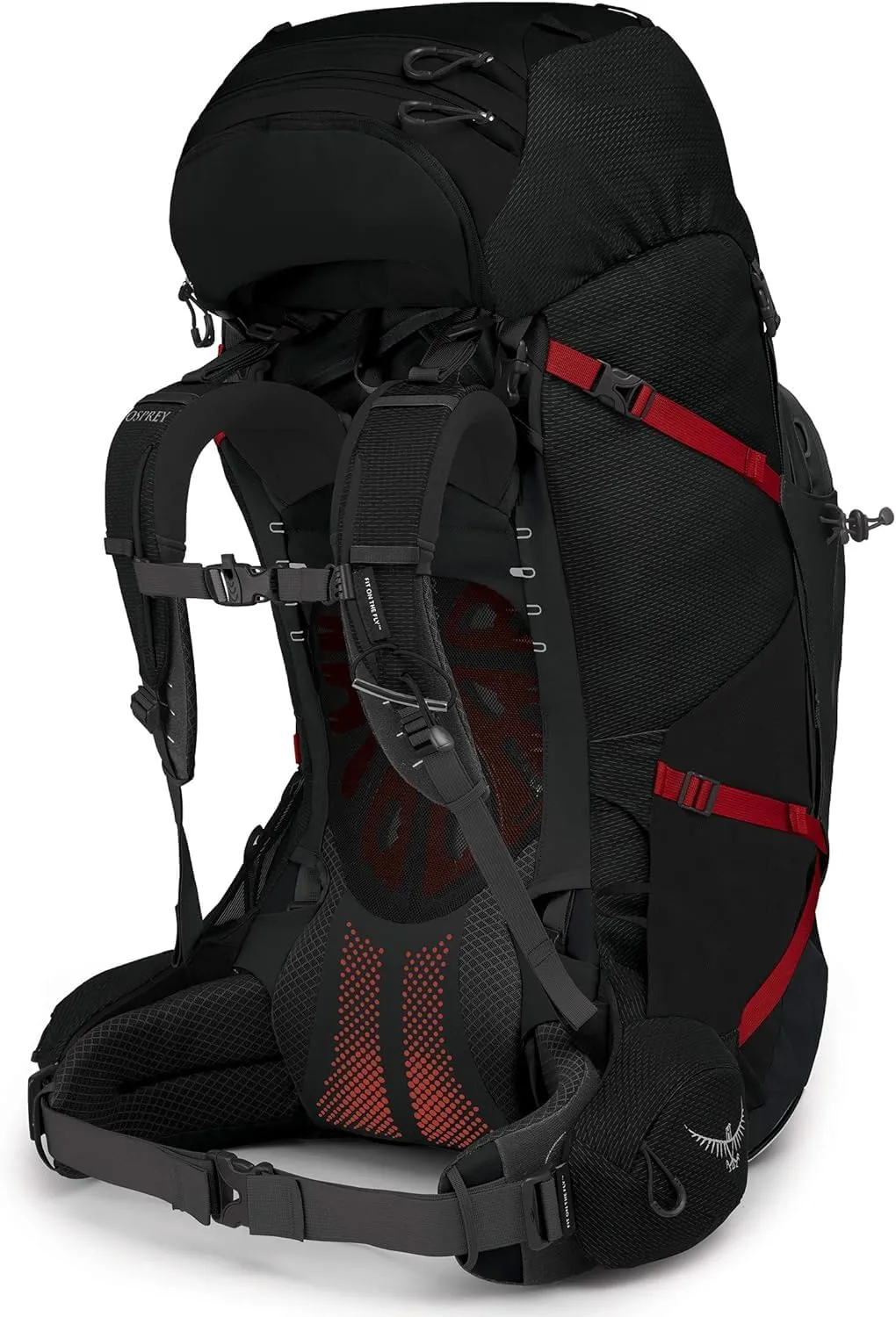 Osprey Aether Plus 85L Men's Backpacking Backpack, Black, L/XL
