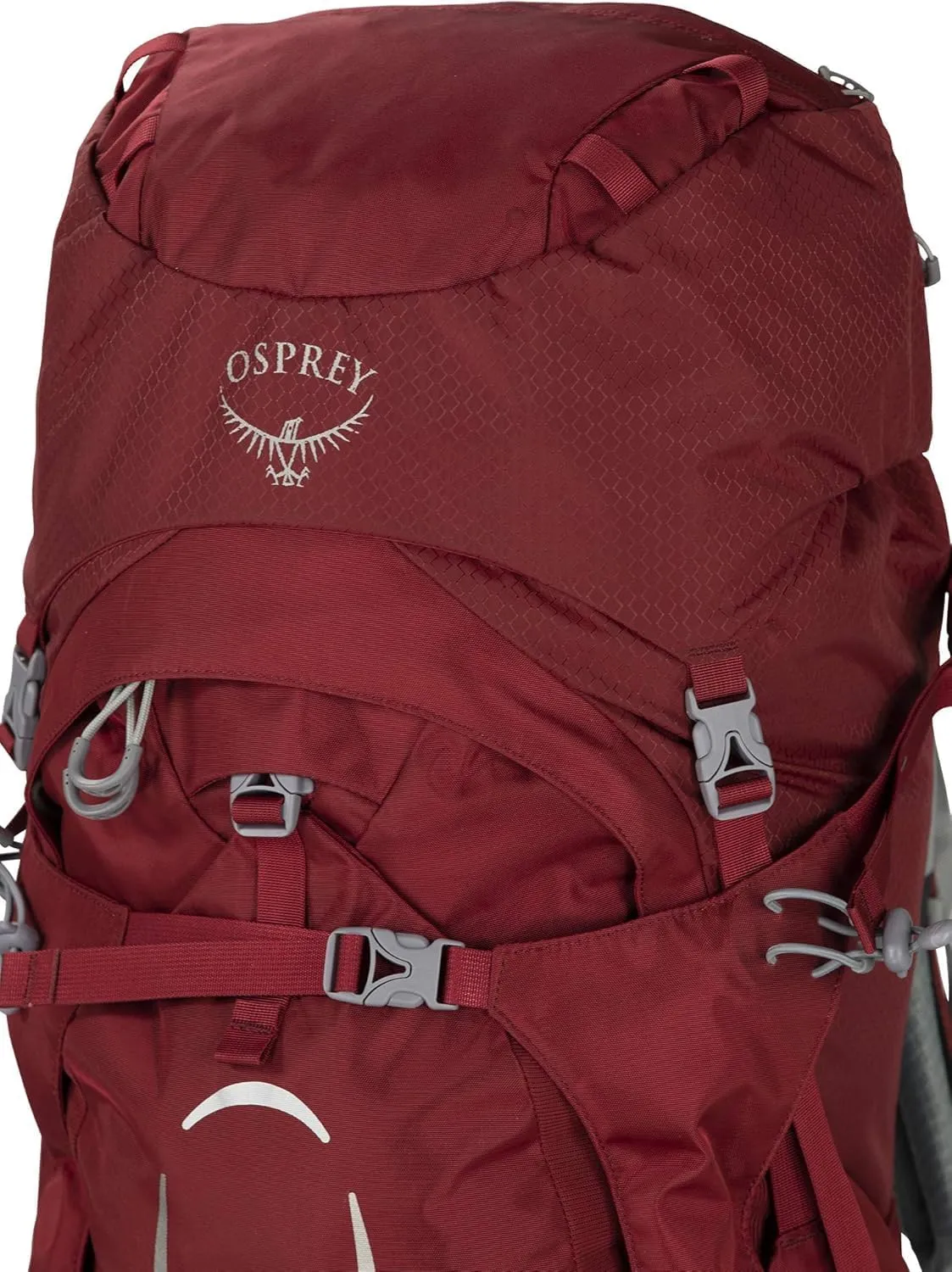 Osprey Ariel 55L Women's Backpacking Backpack, Claret Red, WXS/S