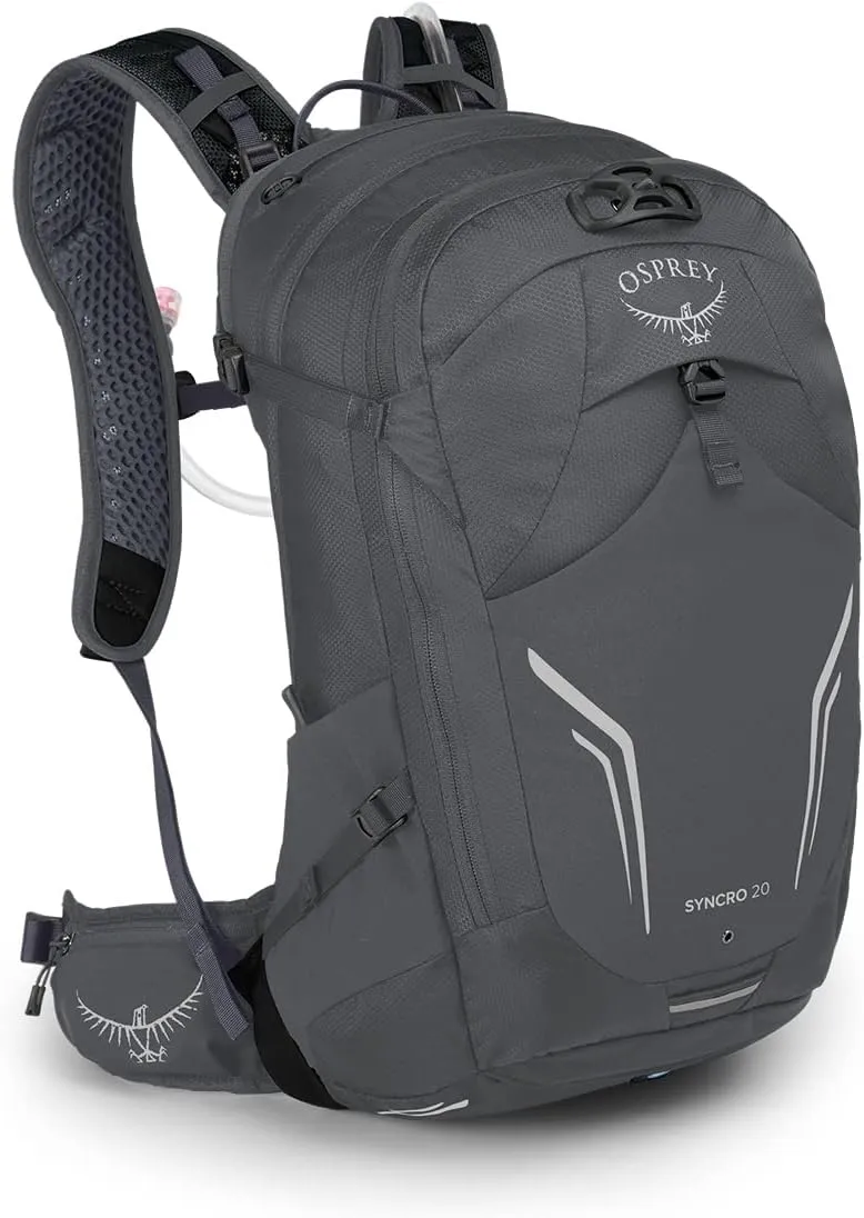 Osprey Syncro 20L Men's Hiking Backpack with Hydraulics Reservoir, Coal Grey