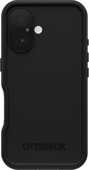 OtterBox iPhone 16 FRĒ Series Waterproof Case with MagSafe (Designed by LifeProof) - Black, Waterproof, 60% Recycled Plastic, Sleek and Stylish