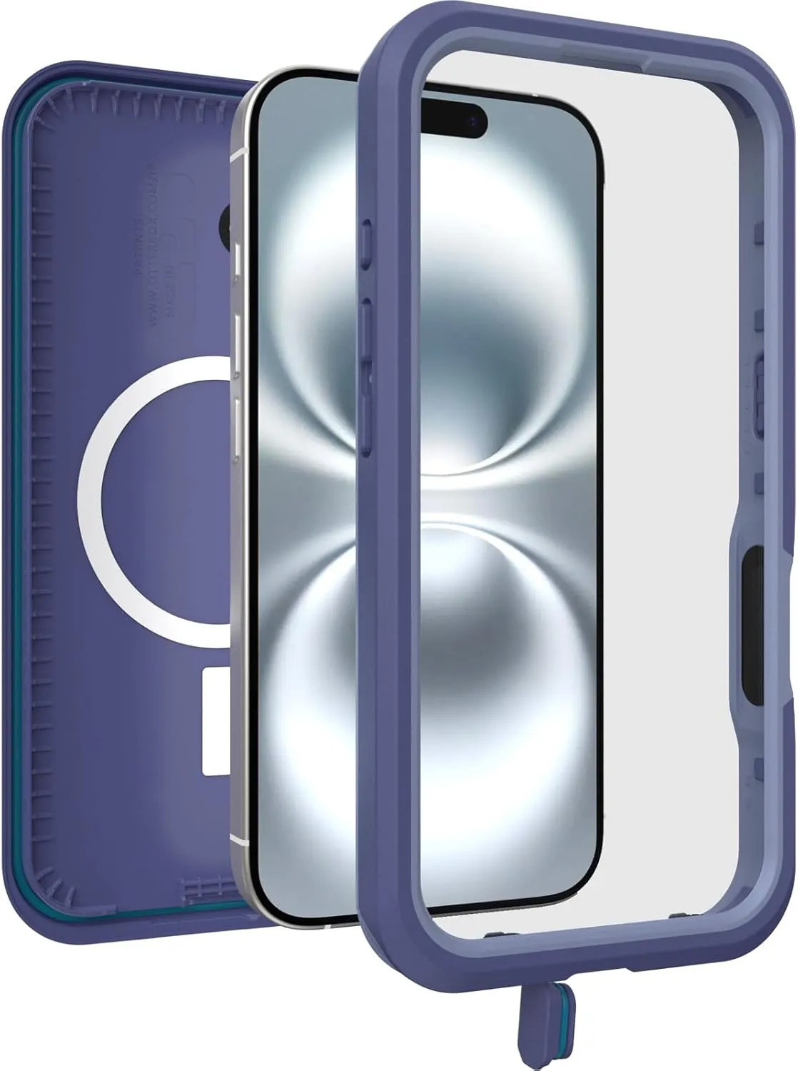 OtterBox iPhone 16 FRĒ Series Waterproof Case with MagSafe (Designed by LifeProof) - Denver Dusk Purple, Waterproof, 60% Recycled Plastic, Sleek and Stylish