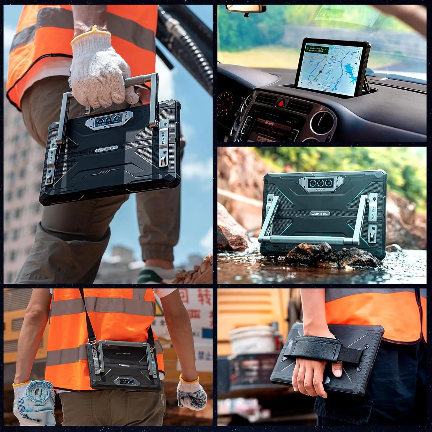 OUKITEL RT7 Rugged Tablet 5G, 32000mAh Battery Waterproof Tablet, 33W Fast Charging, 24GB 256GB, 10.1" FHD , 48MP 20MP Night Vision Camera Tablets PC Android 13, Dual SIM/5G WiFi/GPS/NFC, T-Mobile