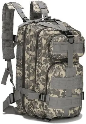Outdoor Military Rucksack Tactical Backpack, Waterproof Army Assault Pack, Lightweight Hiking Camping Trekking Hunting Bag for Travel (D)