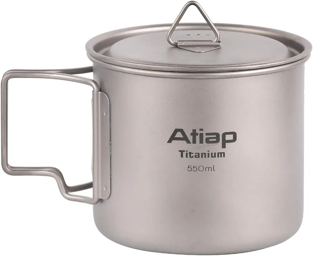 Outdoor Titanium Cup Mug Pots Portable Cup Mug Camping Picnic Water Cup Tableware Coffee Tea Pot