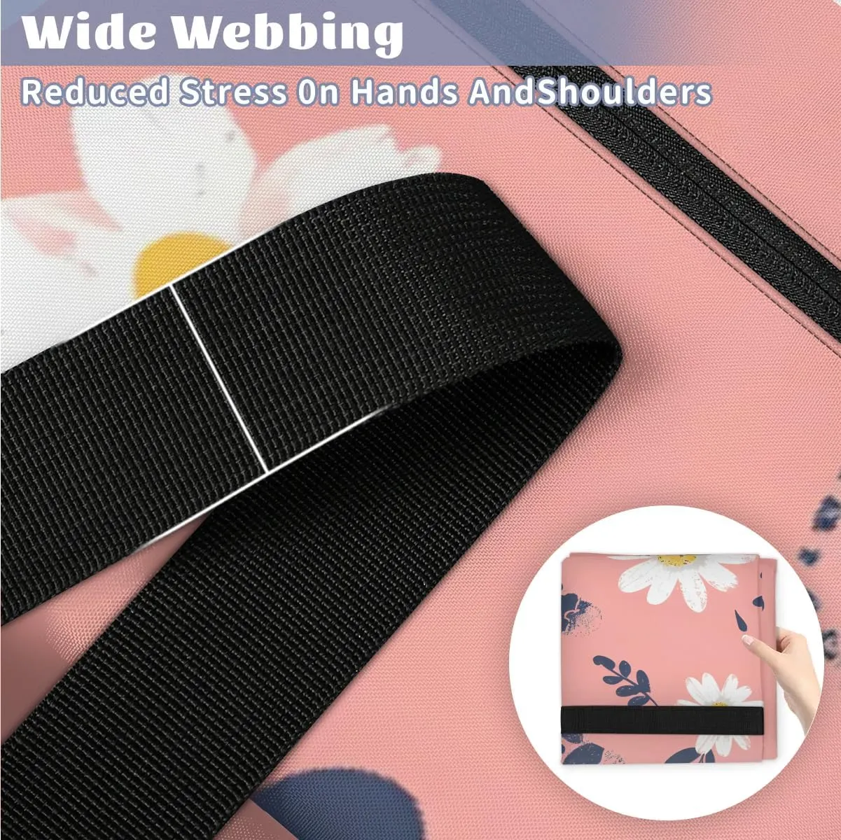 Oversized Moving Bags Daisy Footprints Waterproof Storage Totes Large Storage Bags for Clothes Packing Bags for Moving Travel & Clothes Storage