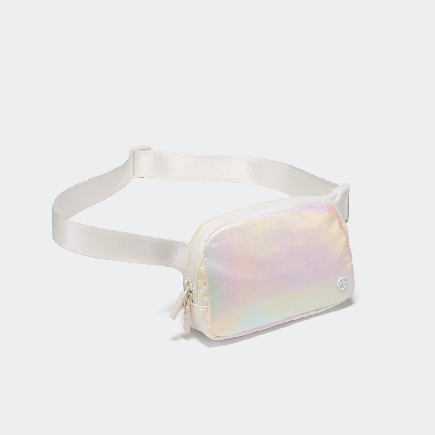 Pander Two Way Zipper Fanny Pack Nylon Everywhere Belt Bag for Women, Water Repellent Waist Packs, Crossbody Bags with Adjustable Strap(Iridescent).