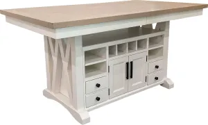 Parker House Americana Modern Dining 72 in. Island Counter-Height Extendable Dining Table