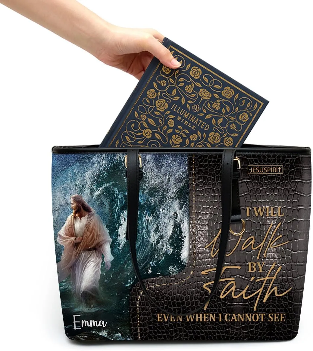 Personalized Leather Tote Bag For Women - Christmas Gifts For Women - Christian Gifts