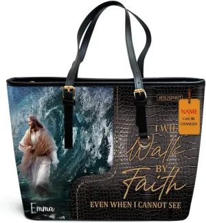 Personalized Leather Tote Bag For Women - Christmas Gifts For Women - Christian Gifts