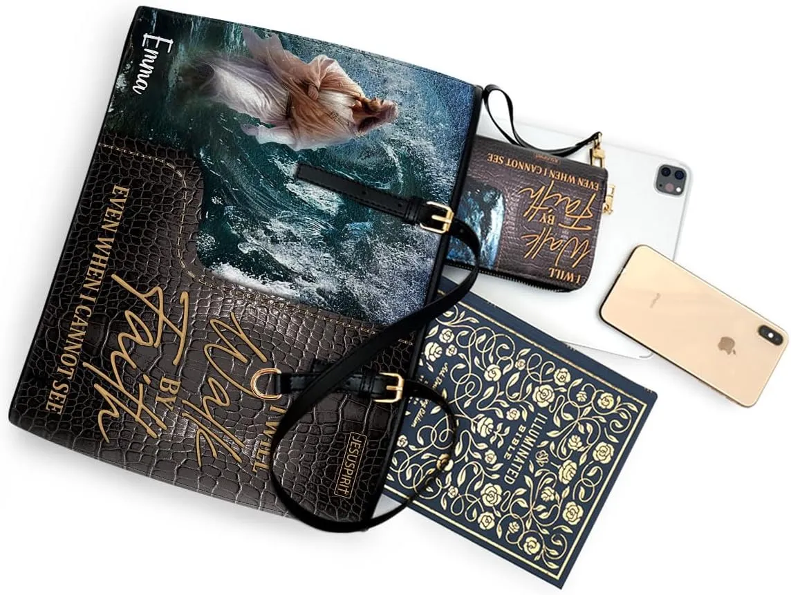 Personalized Leather Tote Bag For Women - Christmas Gifts For Women - Christian Gifts