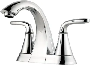 Pfister Pasadena Bathroom Sink Faucet, 4-Inch Centerset, 2-Handle, 3-Hole, Polished Chrome Finish, LF048PDCC