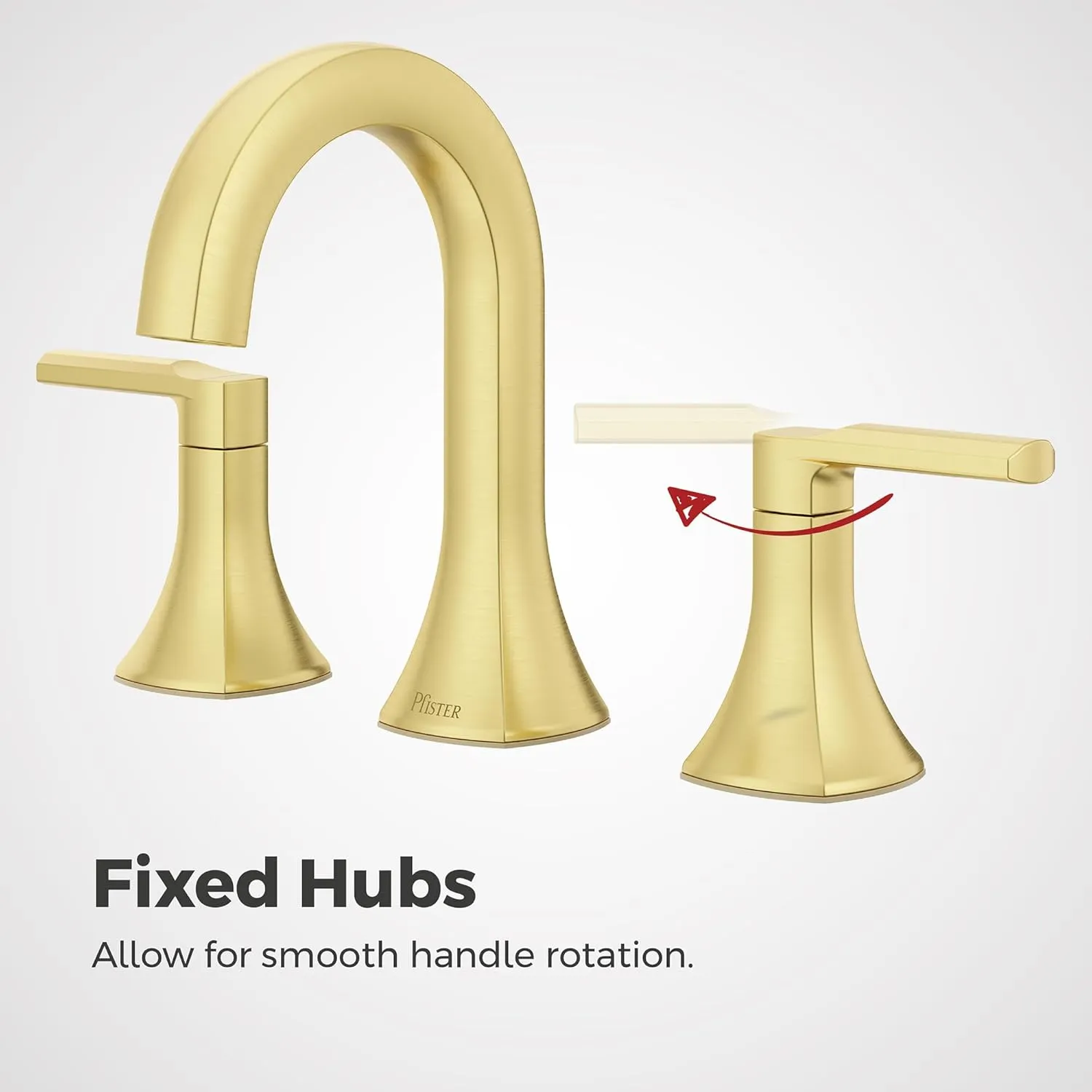Pfister Vaneri Bathroom Sink Faucet, 8-Inch Widespread, 2-Handle, 3-Hole, Brushed Gold Finish, LF049VRIBG