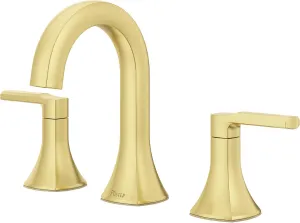 Pfister Vaneri Bathroom Sink Faucet, 8-Inch Widespread, 2-Handle, 3-Hole, Brushed Gold Finish, LF049VRIBG
