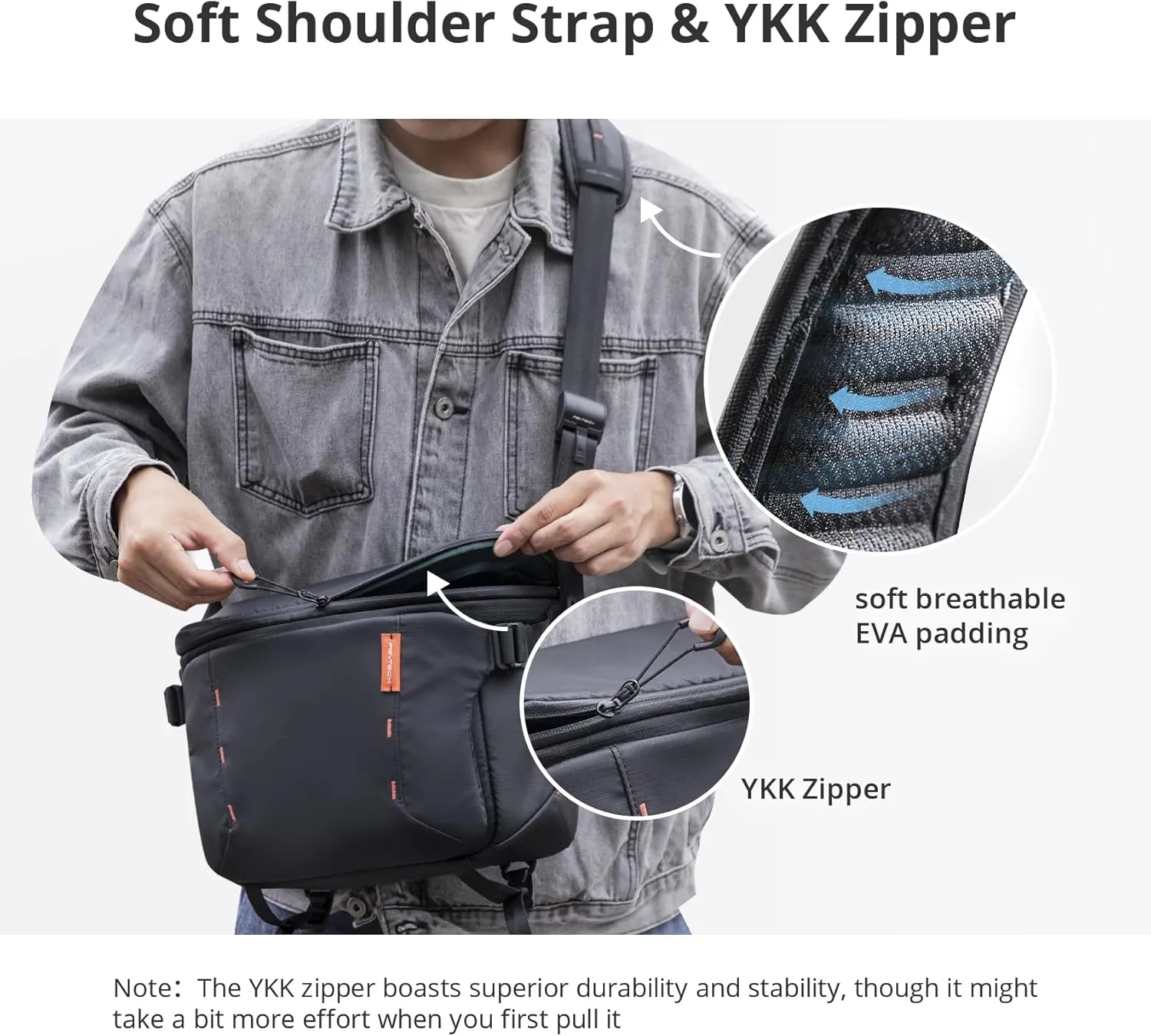 PGYTECH OneMo Sling Camera Bag 11L-13L, waterproof Crossbody Camera Shoulder Bag for Photographers Travel, DSLR Camera Bag for Sony/Canon/Nikon/DJI Mavic/Mirrorless/Tripod/Laptop, Grey Camo