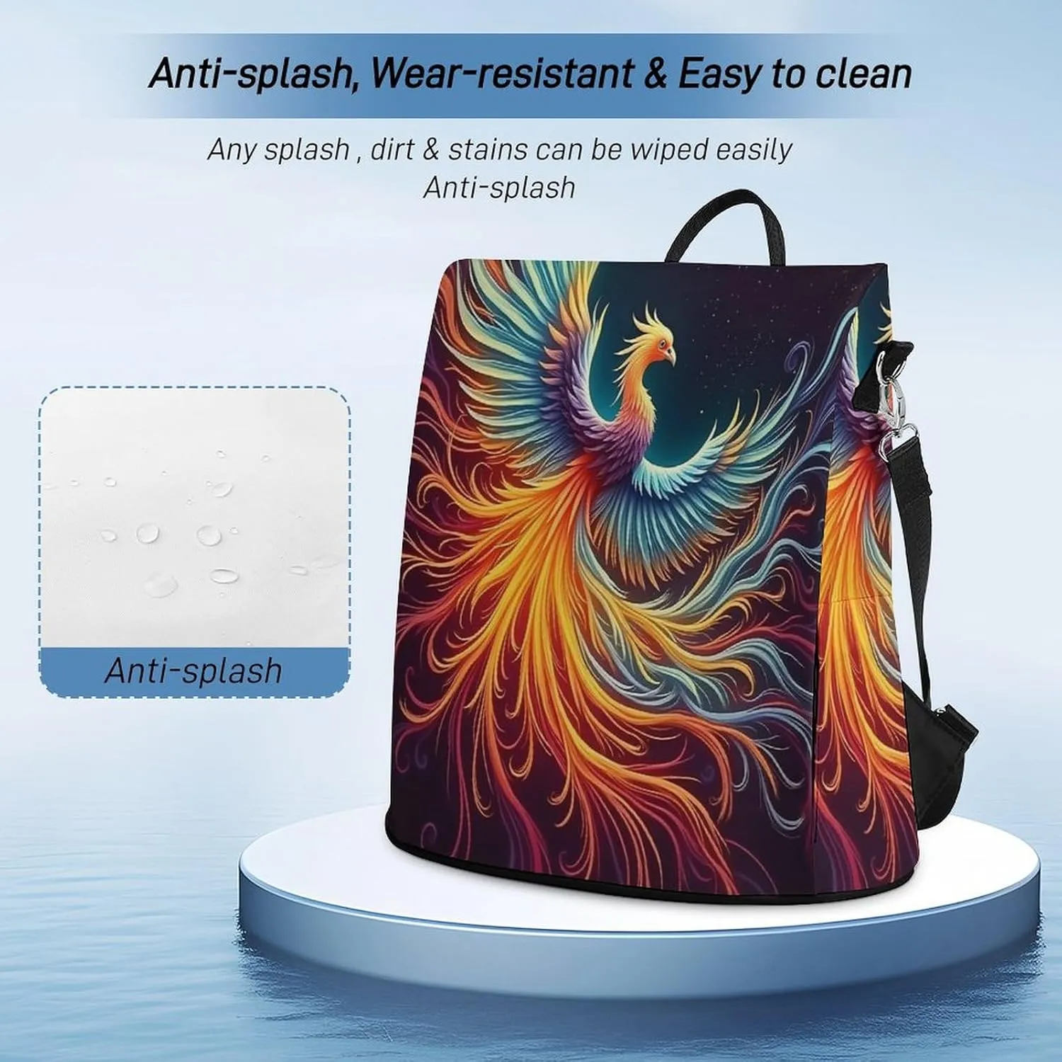 Phoenix Waterproof Backpack Purse for Women Anti Theft Fashion Shoulder Bag Lightweight Rucksack