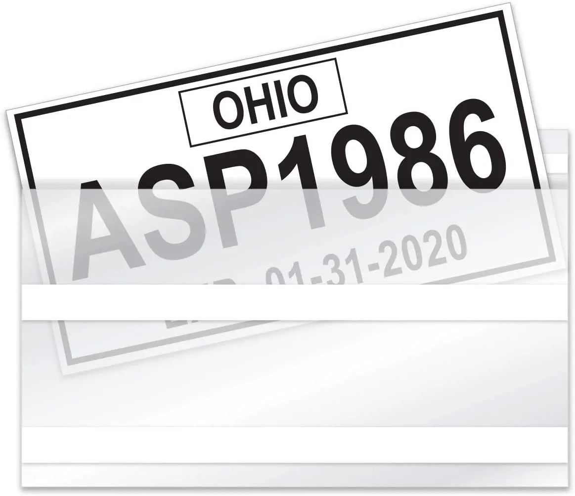 Plate Temporary Tag Plastic Bags with Adhesive (100 per Pack) Car Lot Auto Dealership Heavy Duty 2 MIL