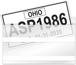 Plate Temporary Tag Plastic Bags with Adhesive (100 per Pack) Car Lot Auto Dealership Heavy Duty 2 MIL