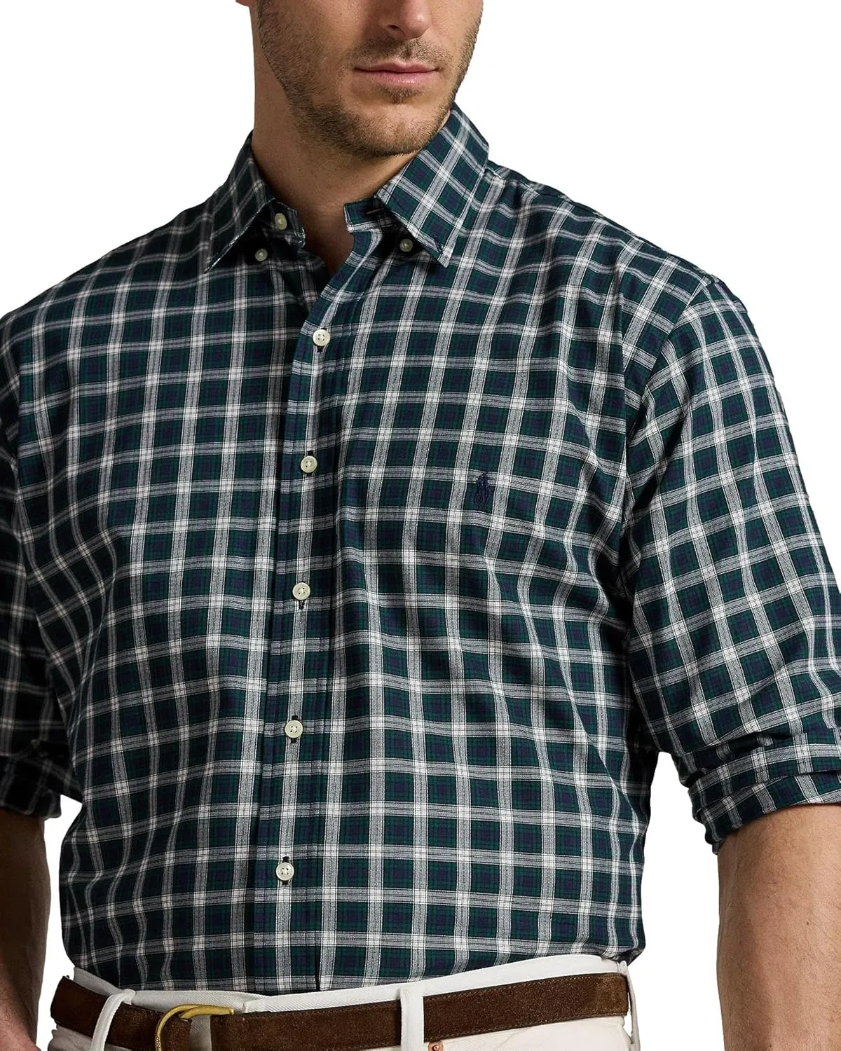 POLO RALPH LAUREN Men's Big and Tall Long Sleeve Button Down Oxford Shirt
