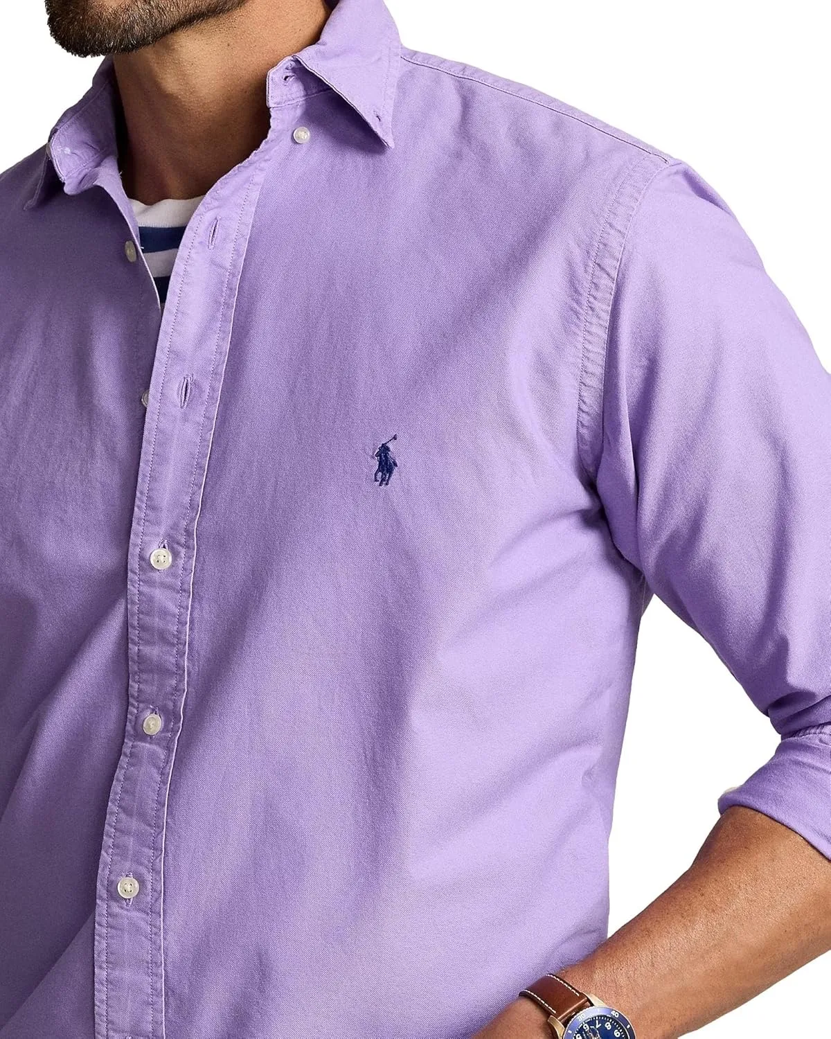 POLO RALPH LAUREN Men's Big and Tall Long Sleeve Button Down Oxford Shirt