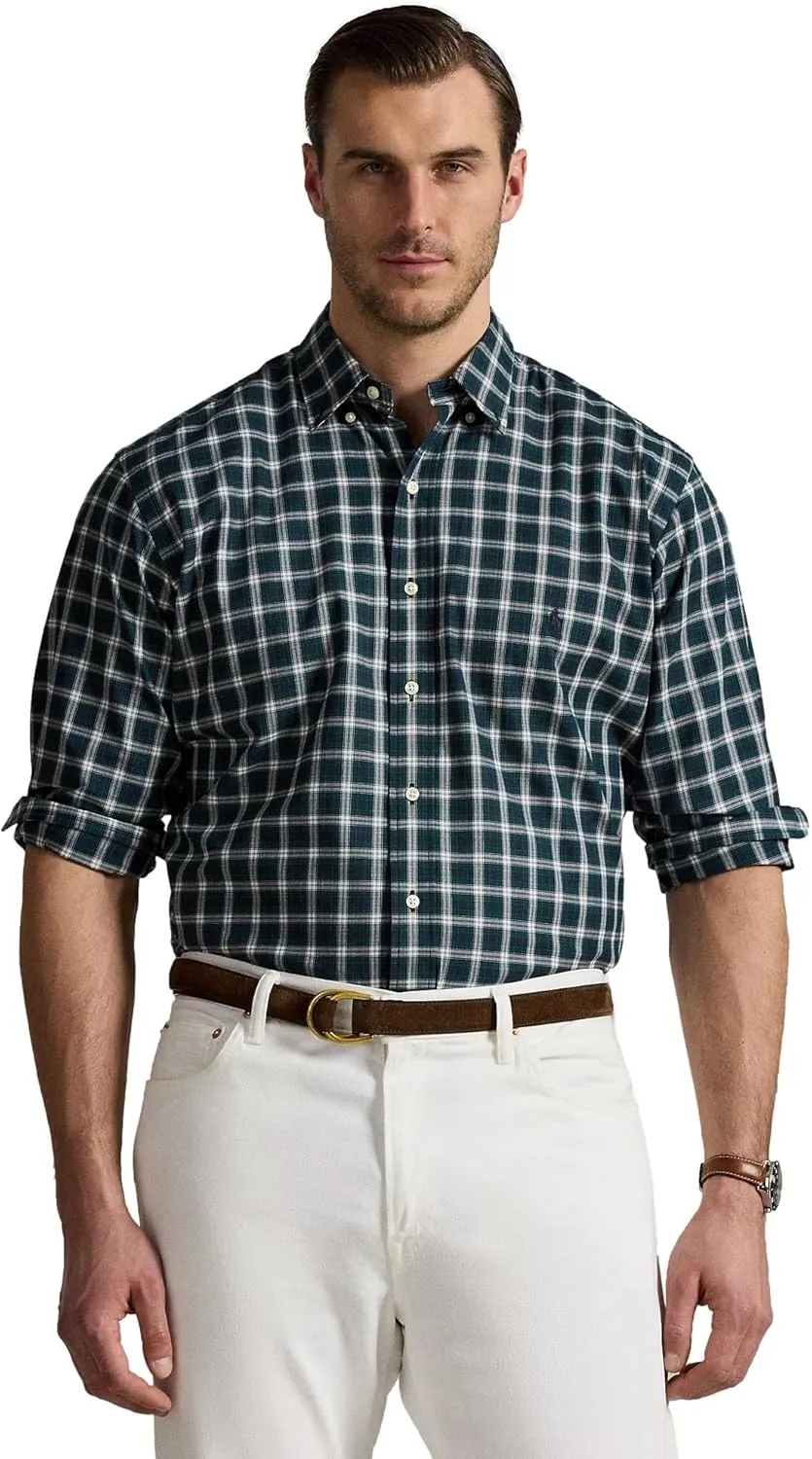 POLO RALPH LAUREN Men's Big and Tall Long Sleeve Button Down Oxford Shirt