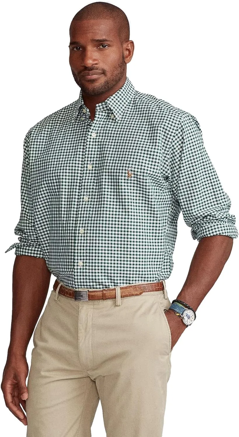 POLO RALPH LAUREN Men's Big and Tall Long Sleeve Button Down Oxford Shirt