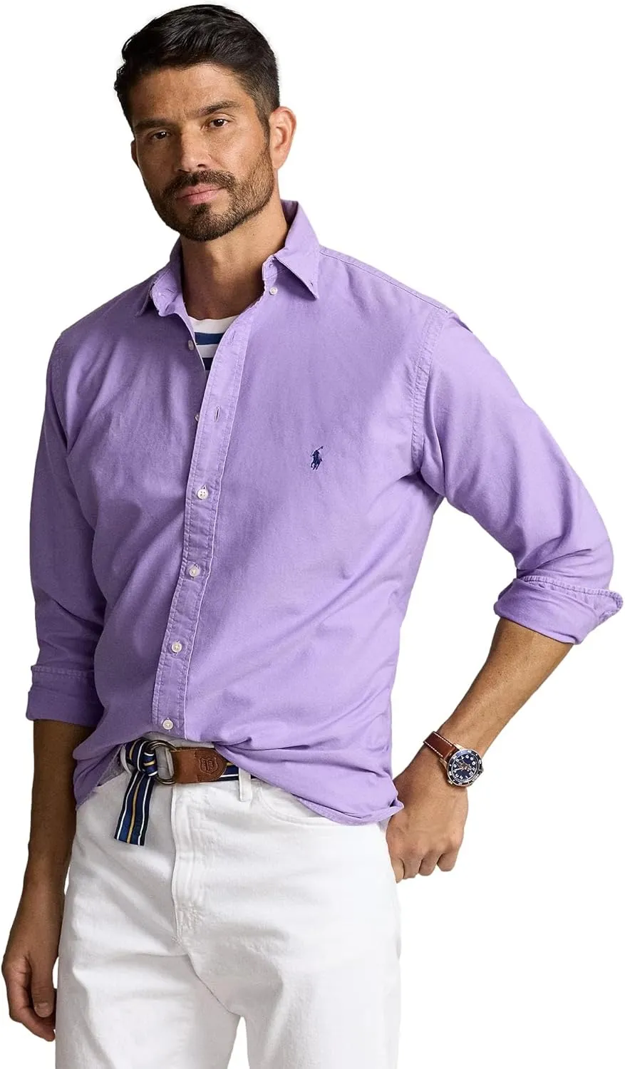 POLO RALPH LAUREN Men's Big and Tall Long Sleeve Button Down Oxford Shirt