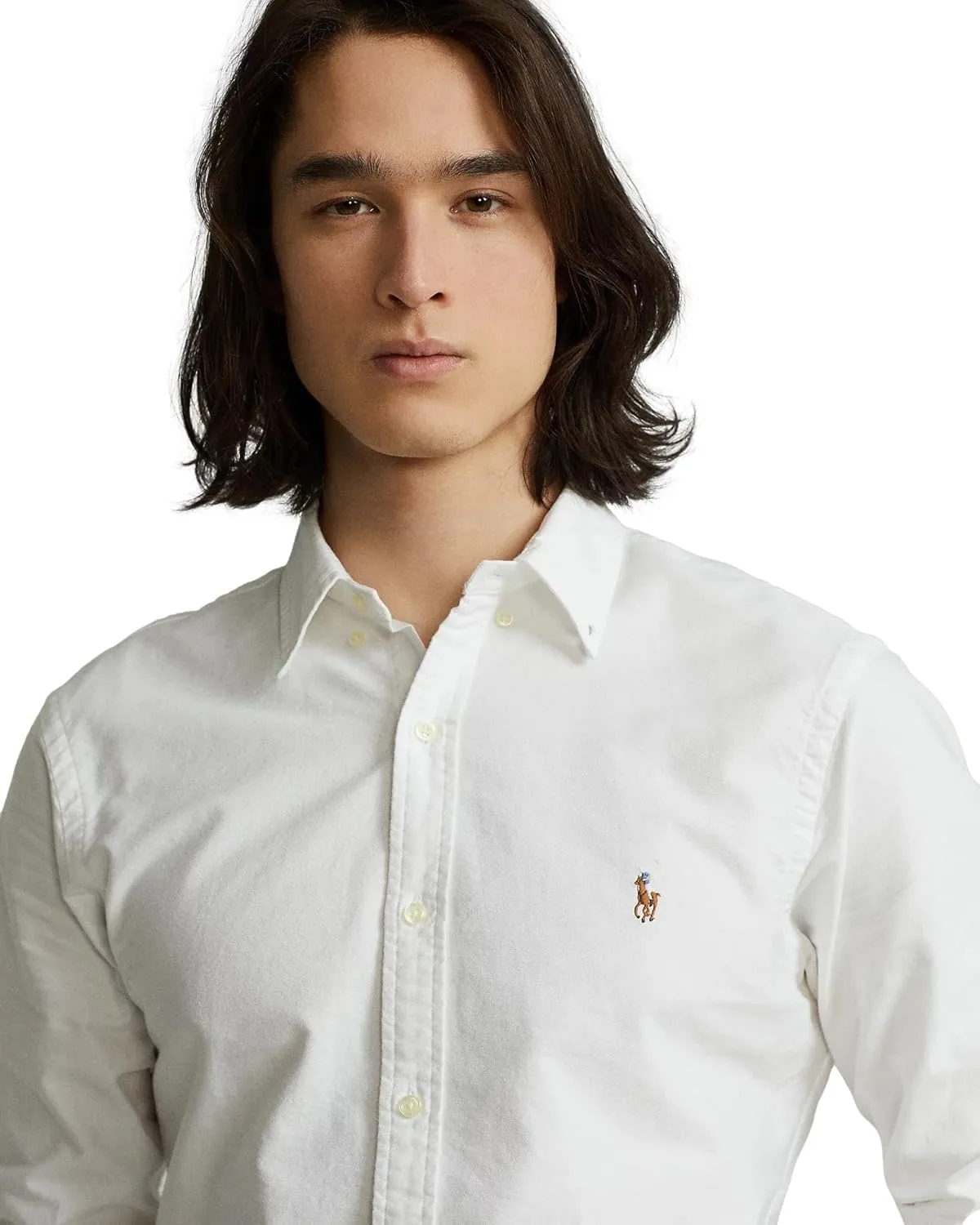 POLO RALPH LAUREN Men's Long Sleeve Slim Fit Oxford Button Down Shirt
