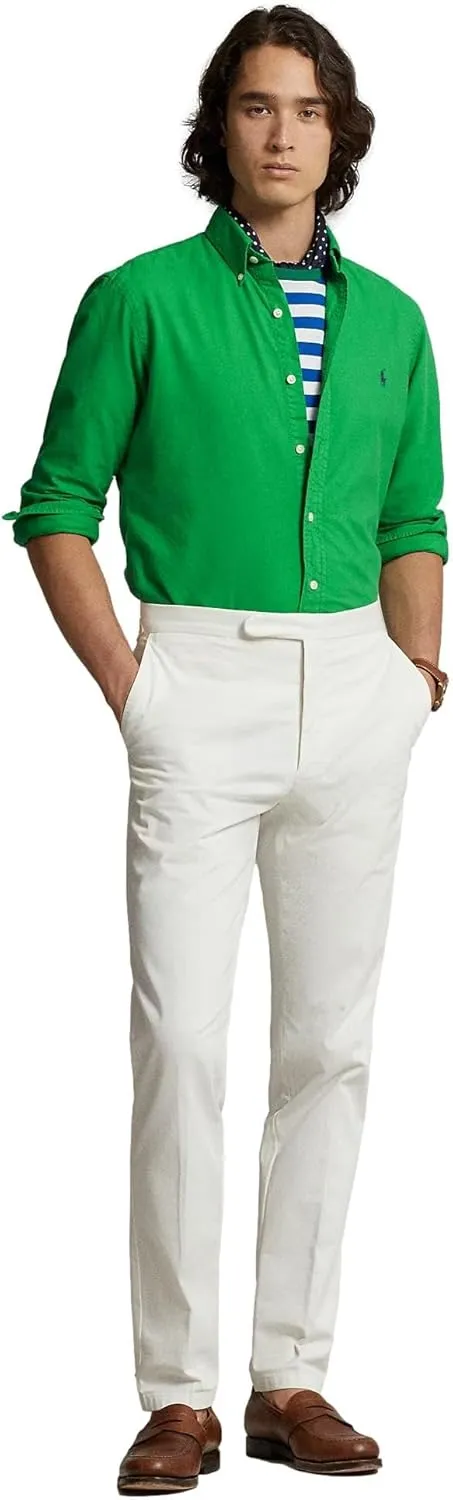 POLO RALPH LAUREN Men's Long Sleeve Slim Fit Oxford Button Down Shirt