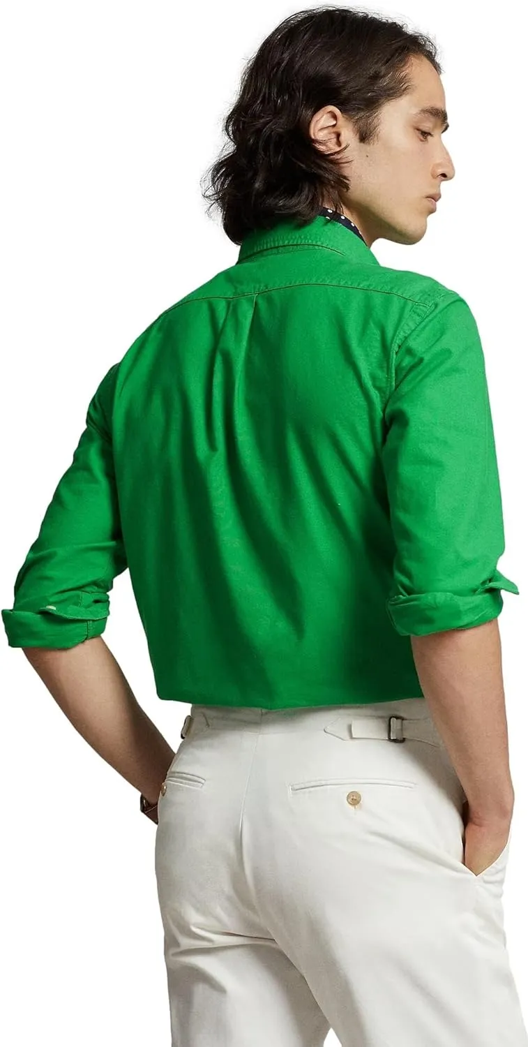 POLO RALPH LAUREN Men's Long Sleeve Slim Fit Oxford Button Down Shirt