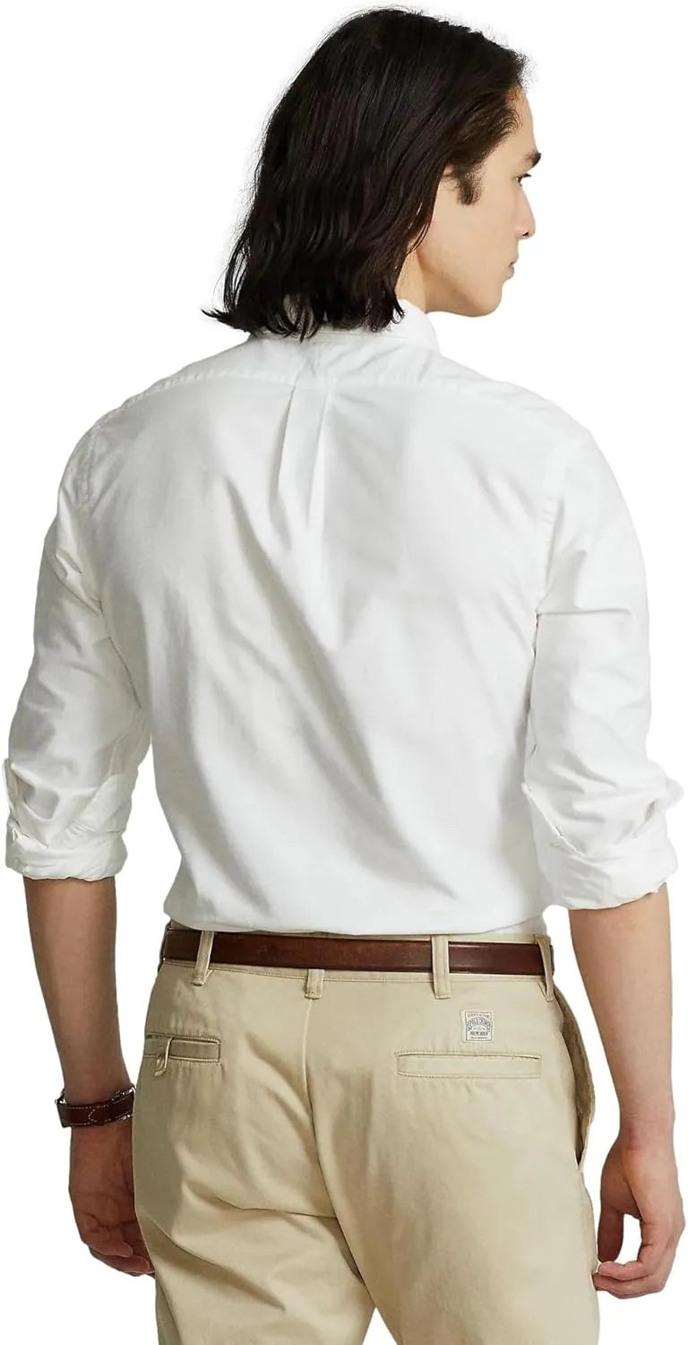 POLO RALPH LAUREN Men's Long Sleeve Slim Fit Oxford Button Down Shirt