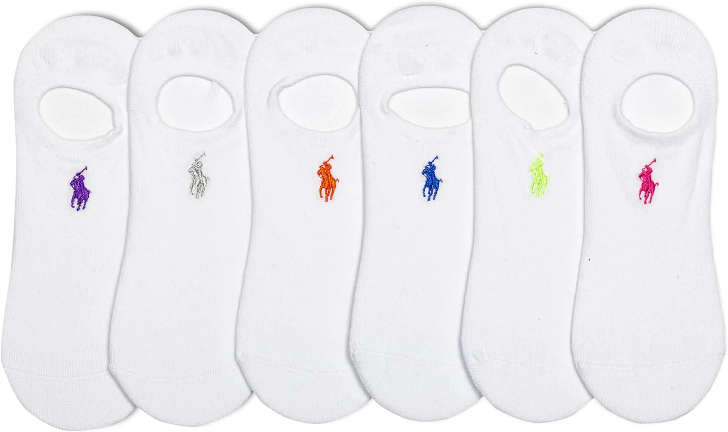 POLO RALPH LAUREN Women's Performance Cotton Liner Socks - 6 Pair Pack - Breathable Mesh & Sport Cushioning