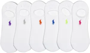 POLO RALPH LAUREN Women's Performance Cotton Liner Socks - 6 Pair Pack - Breathable Mesh & Sport Cushioning