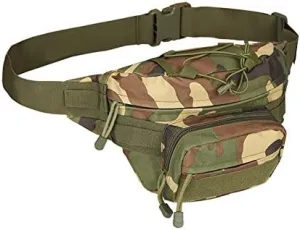 Portable Outdoor Fishing Accessories Kit Riding Waist Bag Mountaineering Adjustable Strap Fanny Pack Running Sports Fit Belt Bag (Jungle Camouflage)