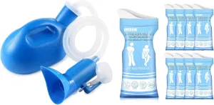 Portable Urinal for Men Female Urinal Pee Bottle, 8 Pack Travel Pee Bags Urinal Bags Disposable
