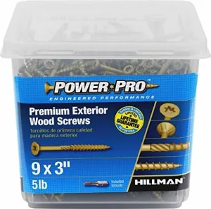 Power Pro No. 9 x 3 in. L Star Flat Head Ceramic Coated Steel Deck Screws 5 lb. 417 pk