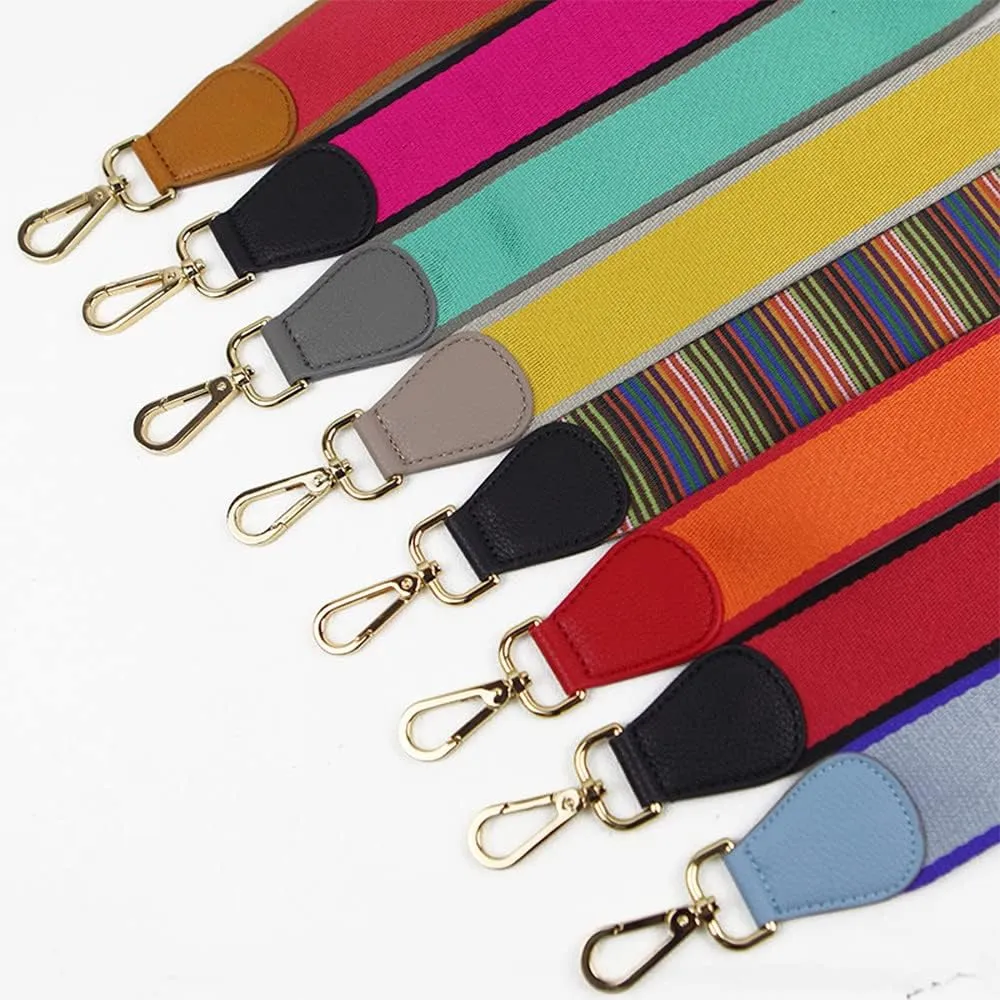 Purse Strap Shoulder Strap Replacement Crossbody Bag Handbag Belts for Shoulder Bags Gold Clasp Geom-Blue
