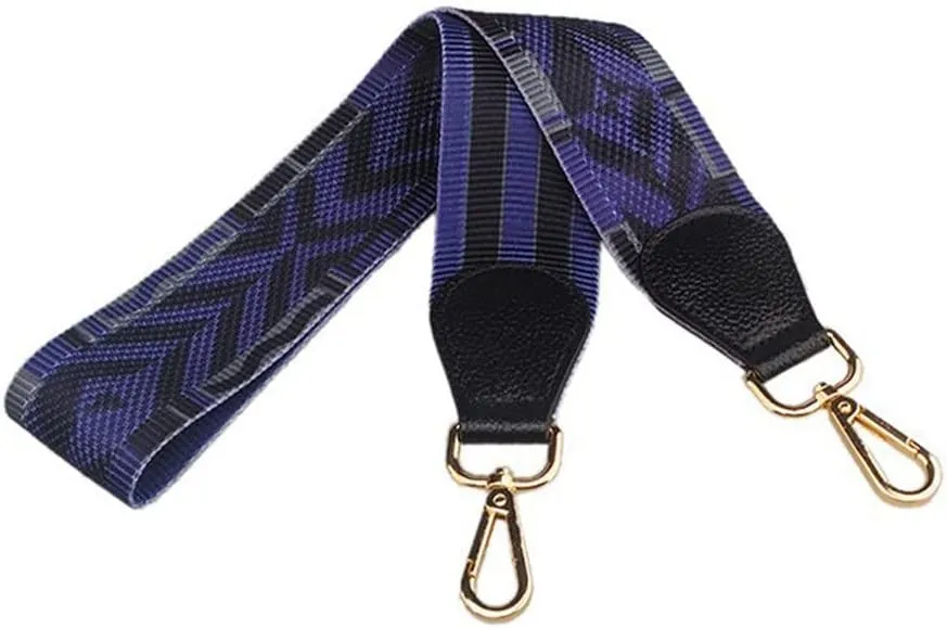 Purse Strap Shoulder Strap Replacement Crossbody Bag Handbag Belts for Shoulder Bags Gold Clasp Geom-Blue
