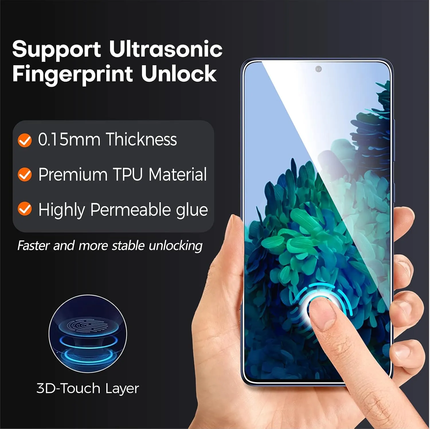 Rayboen for Samsung Galaxy S20 FE Case with 2X Soft Screen Protector, Anti-Scratch Transparent Hard PC Back Crystal Clear Flexible Shockproof Protection Phone Cover for Galaxy S20 FE 5G