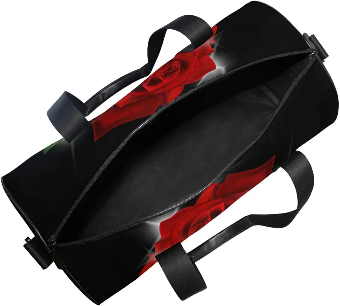Red Roses Duffel Bag,Canvas Travel Bag for Gym Sports and Overnight
