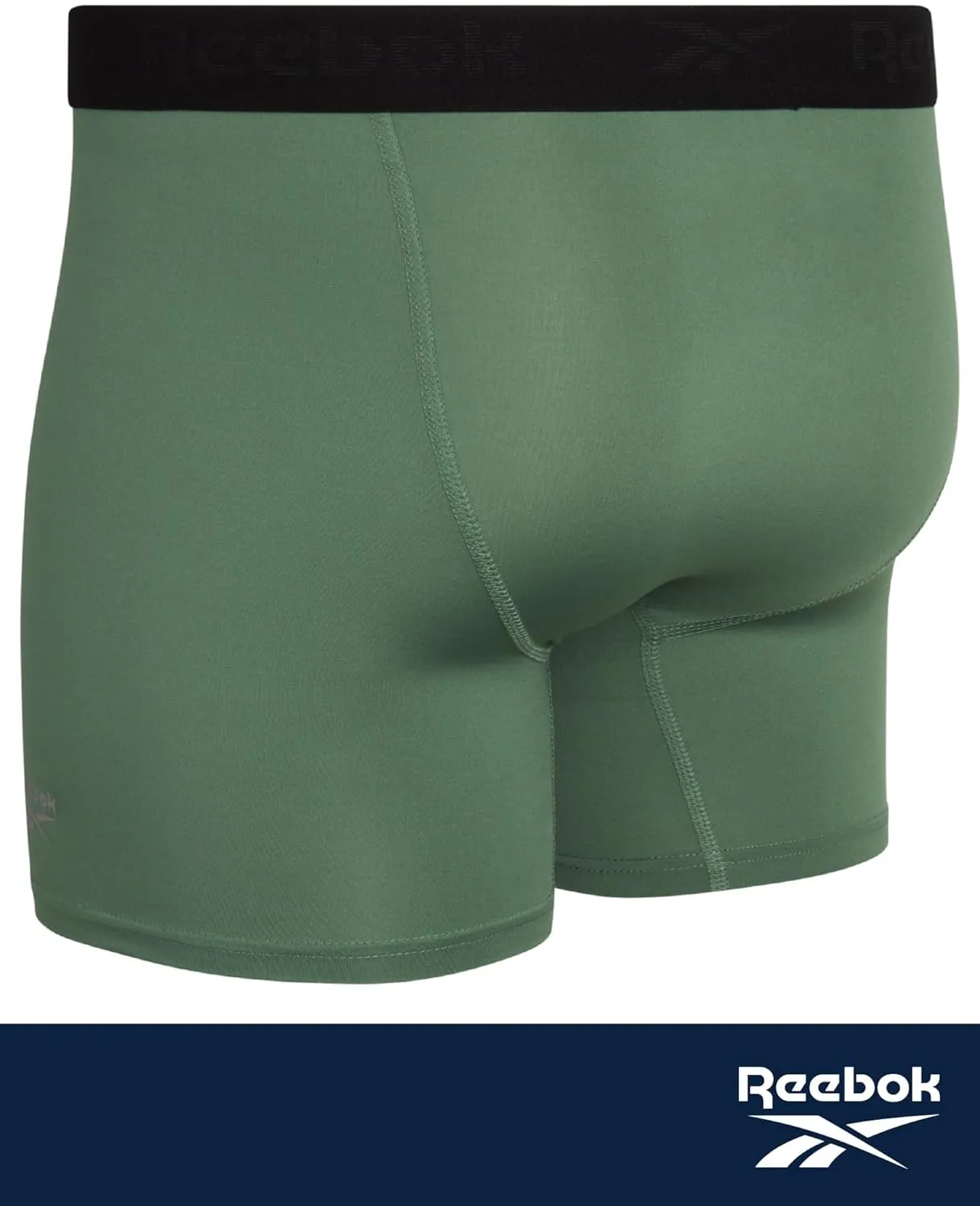 Reebok Mens Boxer Briefs - 4 Pack Stretch Performance Mens Underwear Boxers with Functional Fly Pouch (Sizes: S-XL)