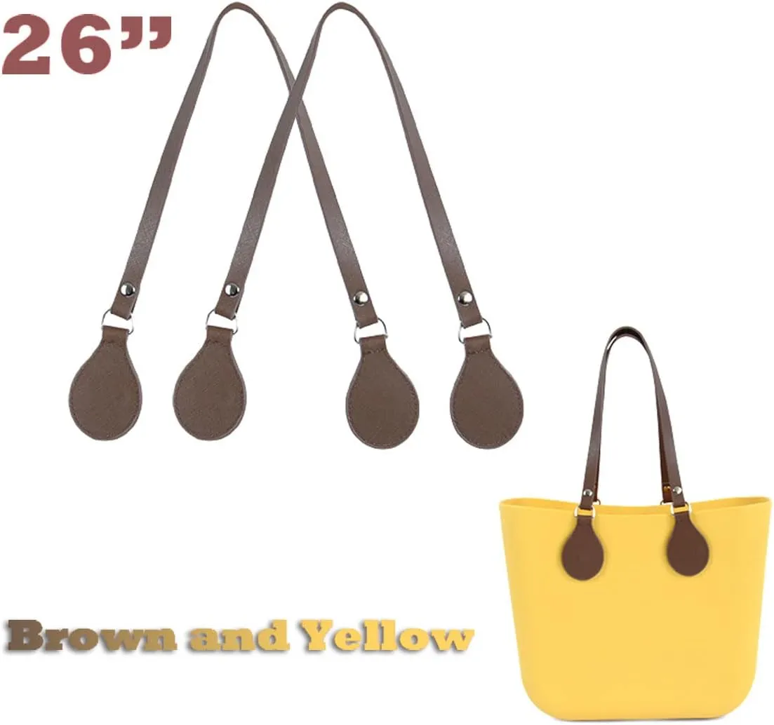 Replacement Bag Handle PU Straps - for Obag Canvas Rubber Bag EVA Tote Handbags Repair Classic Purse Accessories