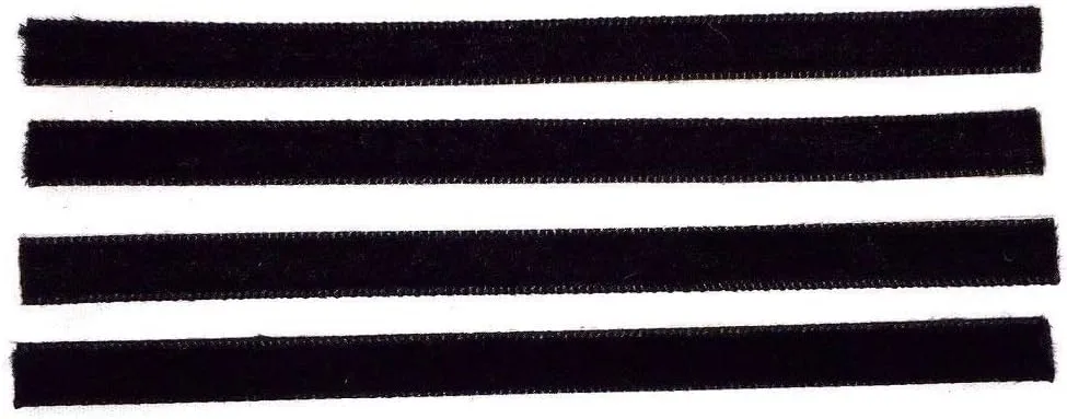 Replacement VPI Strips 4-Pack Velvet/Felt 3M   Adhesive Okki Nokki   VPi Machine LP Vinyl Record Album Cleaning Strip Set (Quantity of 4) / Cleaner Records (Black)