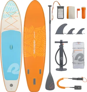 Retrospec Weekender Inflatable Stand Up Paddle Board Includes Paddle, Pump, and Accessories 10’6” Lightweight iSUP, Puncture Resistant Inflatable Paddle Board for Adults