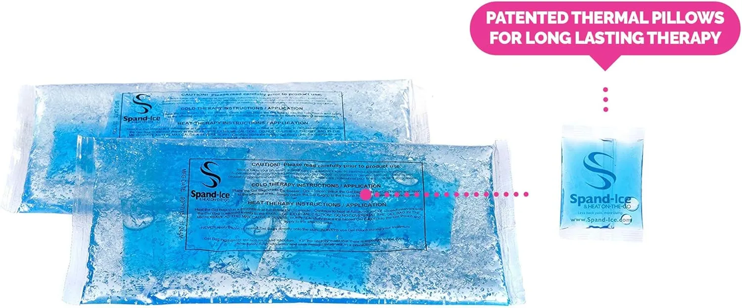 Reusable Gel Hot Cold Packs - Patented, Long-Lasting Ice & Heat Therapy - for Pain, Injuries & Coolers (2 Pack)